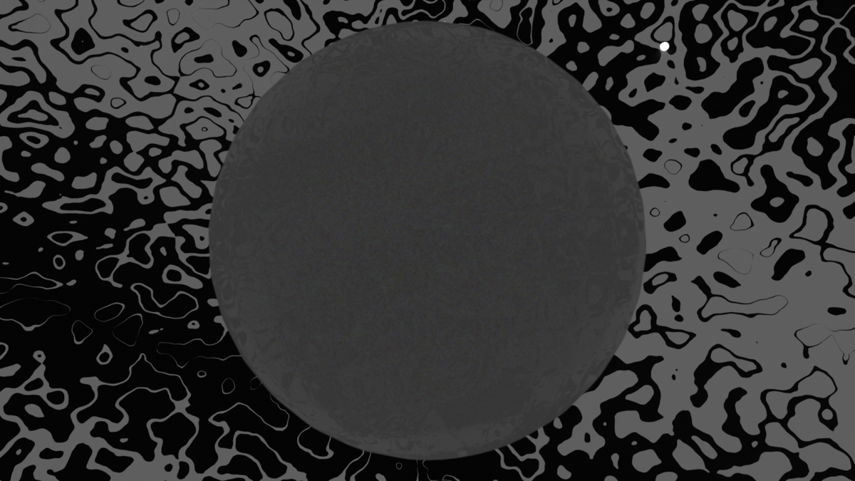 Dark plasma sphere against a textured background, part of the Helios Eclipse digital art series